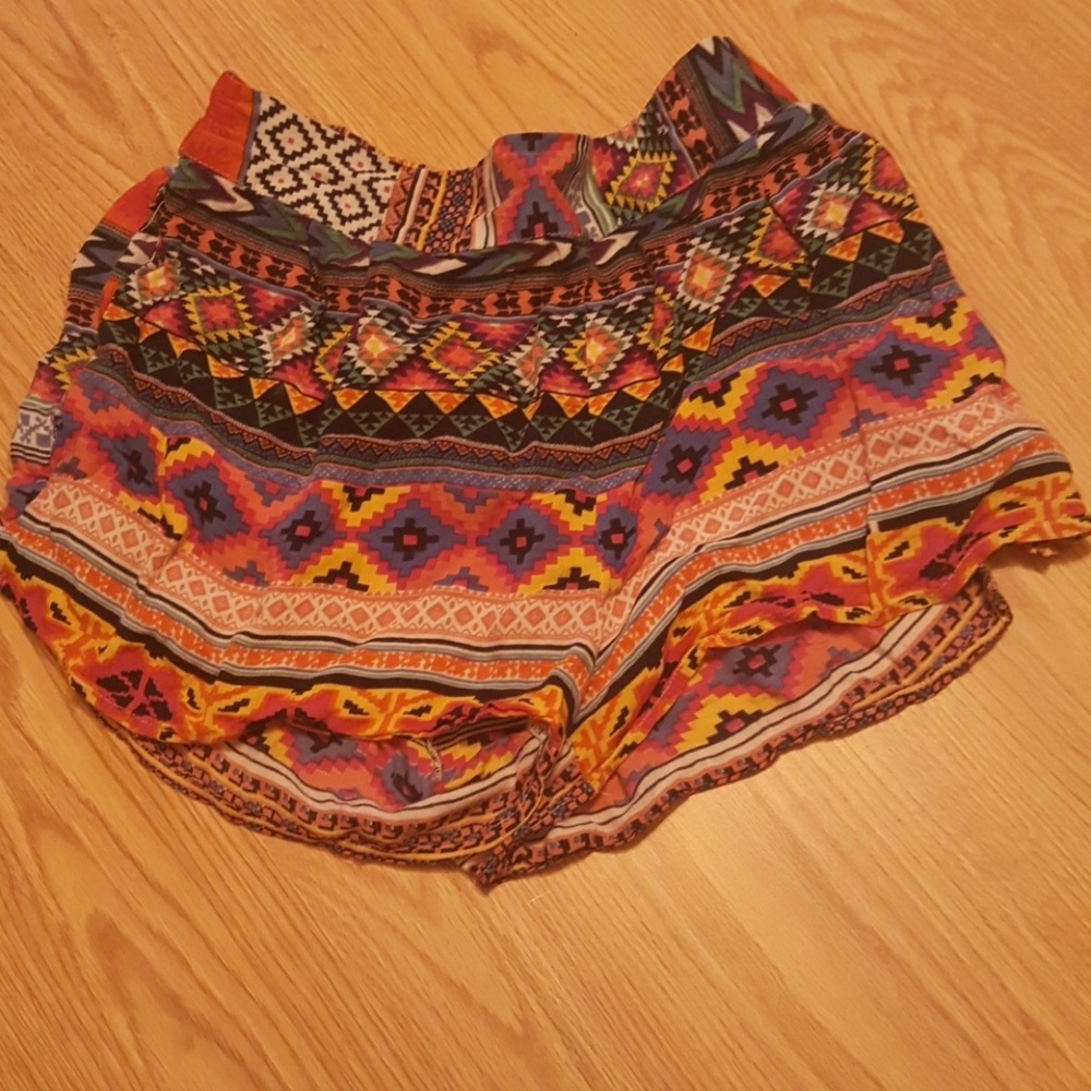 tribal print comfy shorts